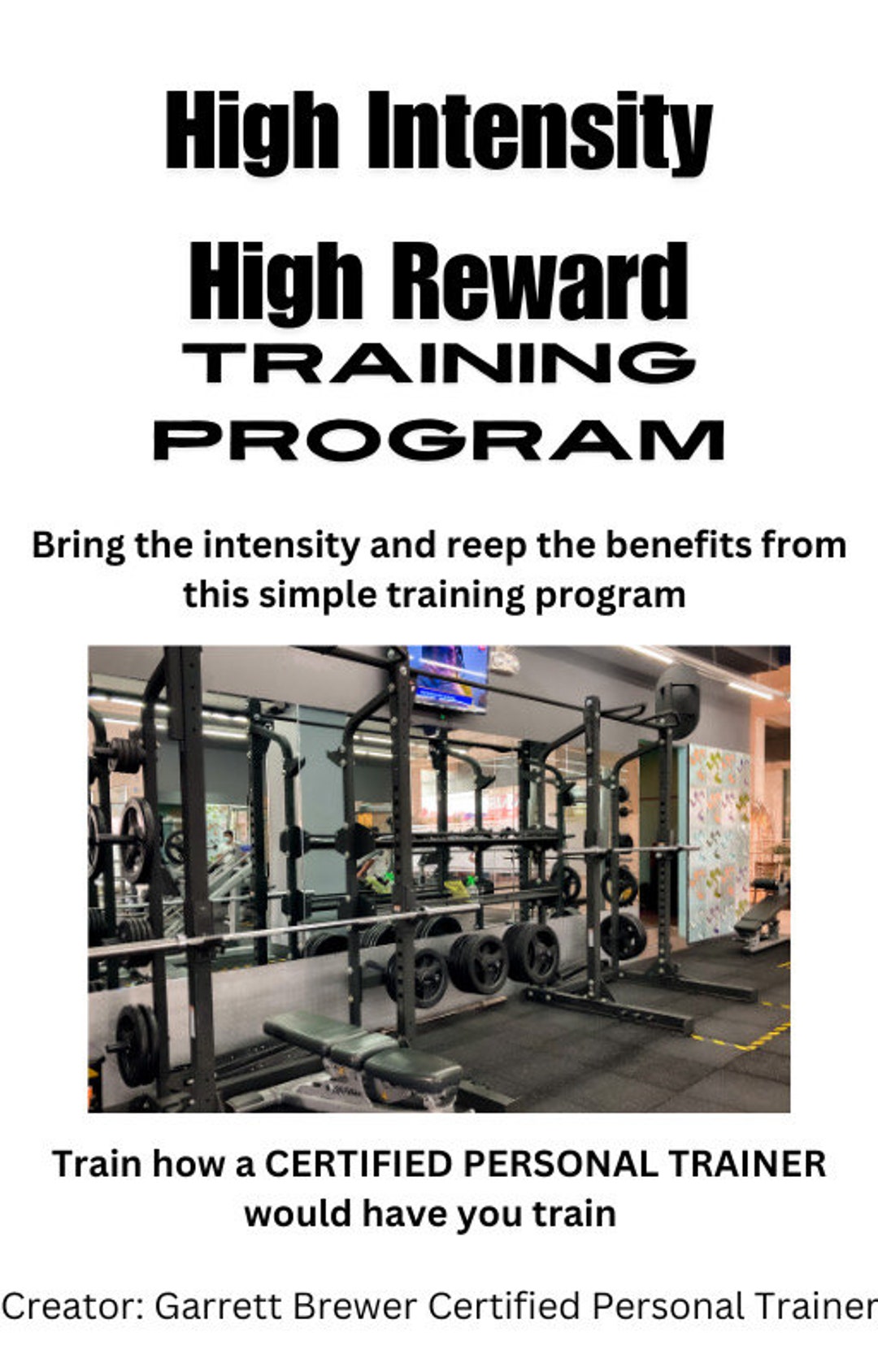 High Intensity High Reward: High Intensity Training Ebook/program - Etsy