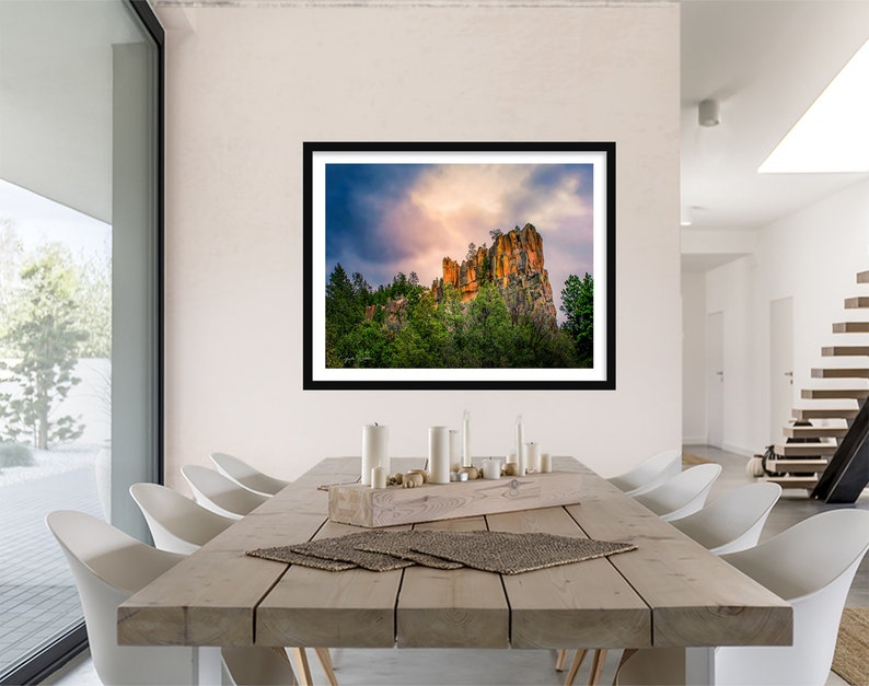 Vibrant Colors Landscape Fine Art Print Art for Walls Southwest Decor Stormy Sky Large Art Mountain Photography New Mexico Mountains