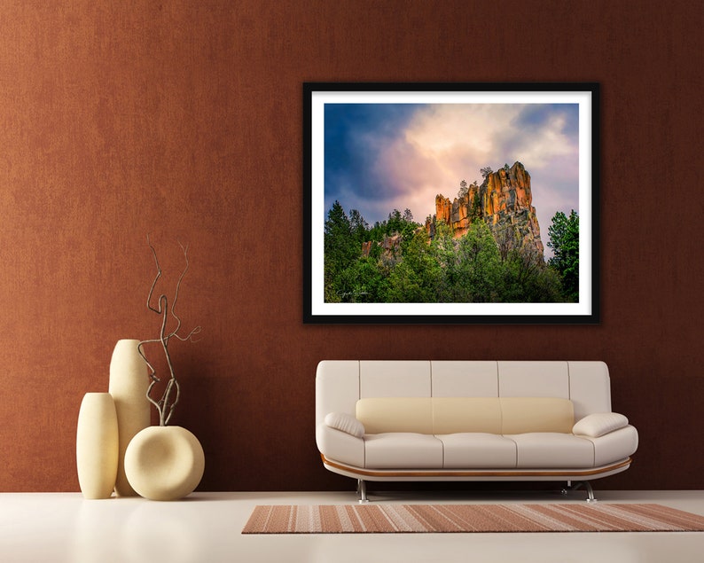 Vibrant Colors Landscape Fine Art Print Art for Walls Southwest Decor Stormy Sky Large Art Mountain Photography New Mexico Mountains