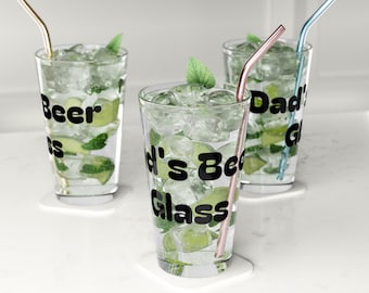Personalized Dad's Beer Pint Glass, 16oz, Father's Day Gift