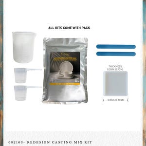 Redesign Casting Mix Kit Mold Making DIY Projects Home Craft Silicone Beginner Plaster Coaster Supplies Crafting Gift Hobby Starter Set