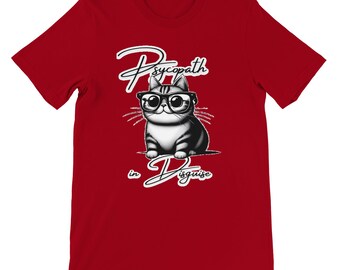 Lustiges Katzen-T-Shirt – Psychopath In Disguise Graphic Tee