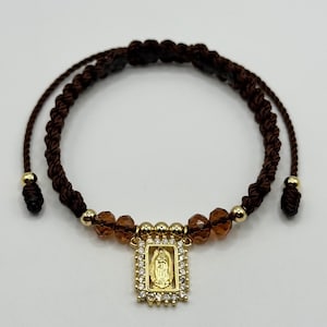 Virgin Mary Charm Bracelet Our Lady of Guadalupe Bracelet Mexican Bracelet Catholic Bracelet Gift for Her Gift for Him Pulsera Catolica Gift