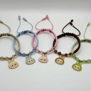 Charm Labubu Bracelet Handmade Bracelet Gift Idea Gift for Her Gift for Him Labubu Plush Monsters Bracelet String Bracelet Lafufu Adjustable