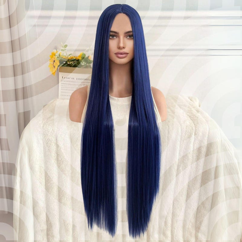 Blue Wig - Etsy