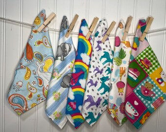 Set of 6 9” Mixed Flannel Cloth Napkins Lunchbox/Luncheon Set 3