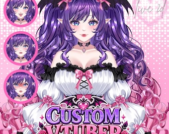 Custom VTuber Live2D Model, VTuber, VTuber Model, VTuber Asset, VTuber Commission, Rigging, Vtuber Commission, Vtuber Streamer, PNGTuber