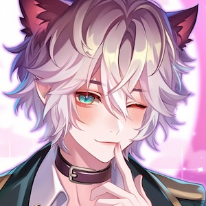 Digital Portrait of a Vtuber/OC – A unique and expressive kawaii anime style, specially designed to stand out and be easily recognizable as a profile picture.