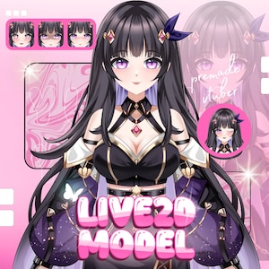 Färdiggjord Witch Vtuber-modell: Fullt riggad för Vtube Studio