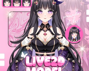 Premade Witch Vtuber Model: Fully Rigged for Vtube Studio
