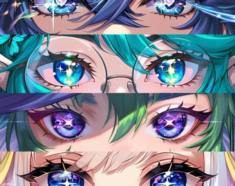 カスタムアニメアイTwitchバナー：Vtuber配信ヘッダー