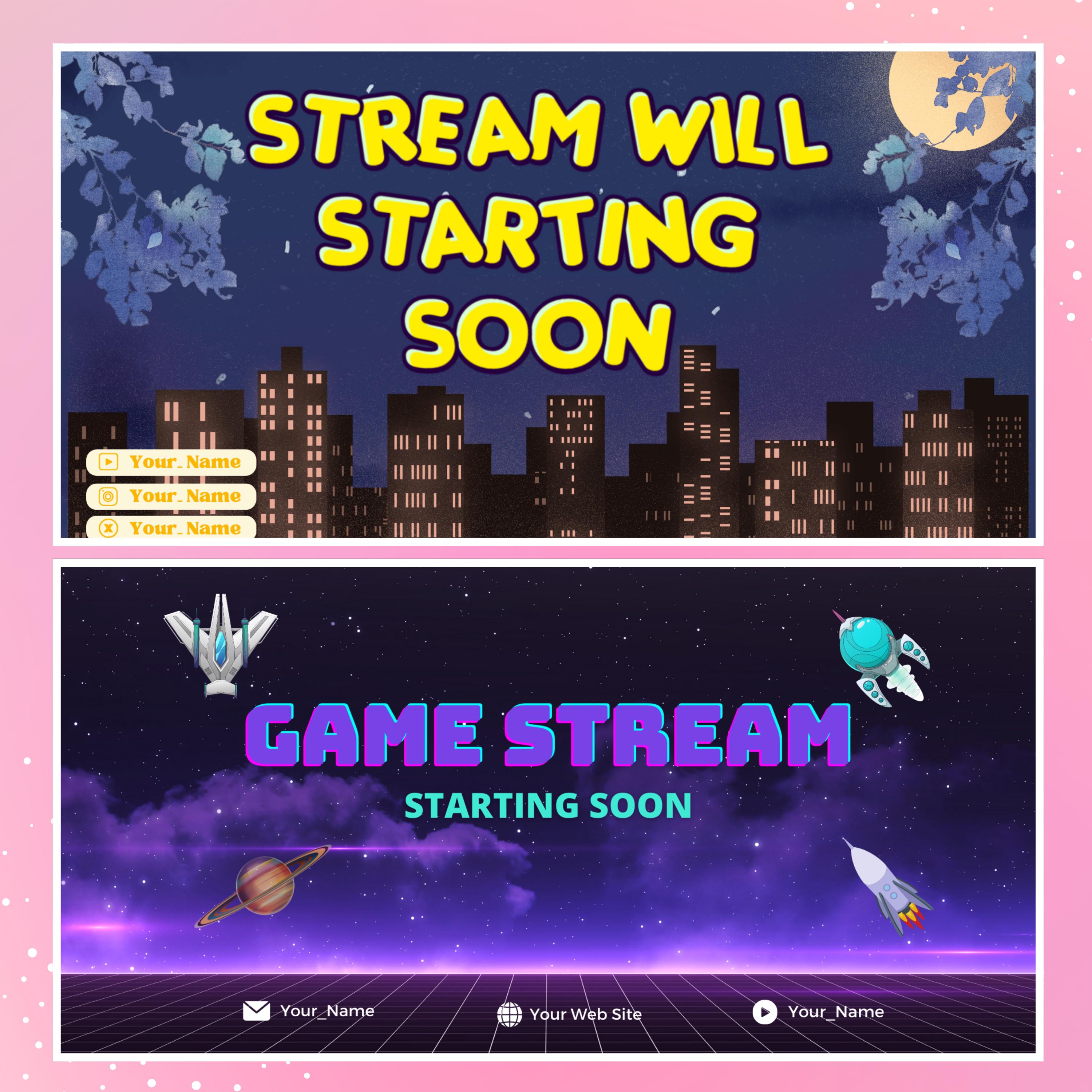 Custom Animated Stream Screens: Twitch Overlay Pack - Etsy