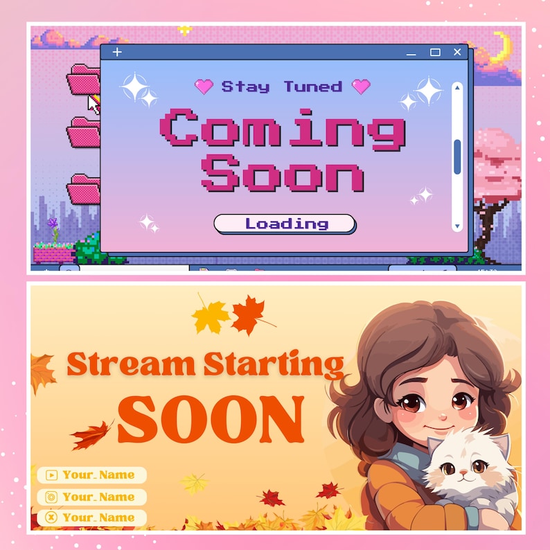 Loading Screen For Stream Custom Animated Stream Screens: Twitch Overlay Pack - Etsy