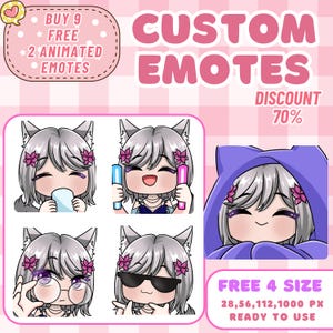 Custom Twitch Emotes, Animated Emotes, Vtuber Emotes, Kick Emotes, Sub Emote, Anime Emote, Pet Animal Emote For Your Stream Youtube Facebook