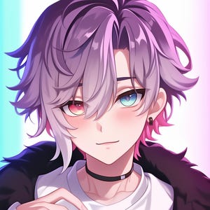 Digital Portrait of a Vtuber/OC – A unique and expressive kawaii anime style, specially designed to stand out and be easily recognizable as a profile picture.
