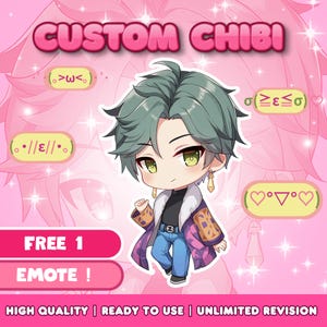 Encargo de personaje Chibi personalizado: Anime, mascota u OC