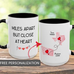 Personalisierte Tasse, Ferngeschenk, Geschenk für den besten Freund, individuelle Kaffeetasse
