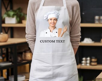Personalized Photo Apron – Custom Chef Gift, Heavy Cotton Twill