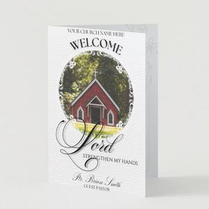 12 Pages Church Service Event Program Canva Editable Template | Bulletin | Handout | Brochure | Bifold | US Letter