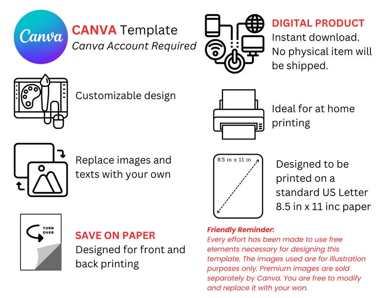 Church Weekly Service Program Editable CANVA Template | 4 Pages | Event ...