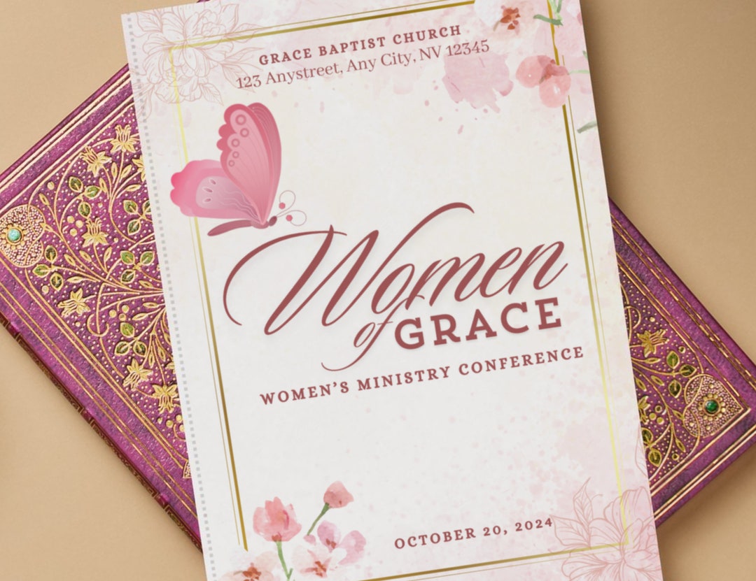 8 Pages Church Womens Ministry Program Template | Customizable Canva ...