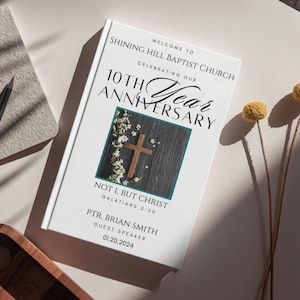12 Pages Church Program for Weekly Service | Anniversary | Bulletin | Brochure | Editable Canva Template | Handout | Bifold | US Letter