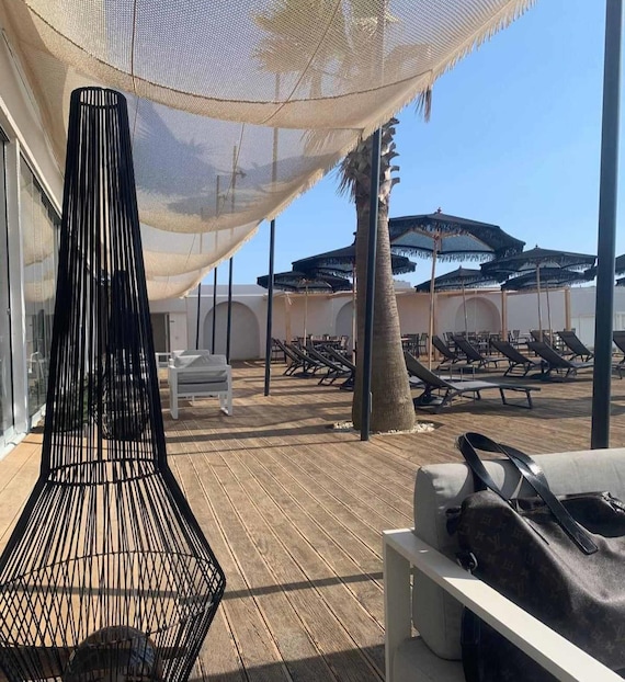 Ombrellone Da Spiaggia Bohémien Con Frange E Nappe, UPF 50+, Asta In Legno, Inclinabile, Con Borsa, 8 Stecche In Fibra Di Vetro - 6