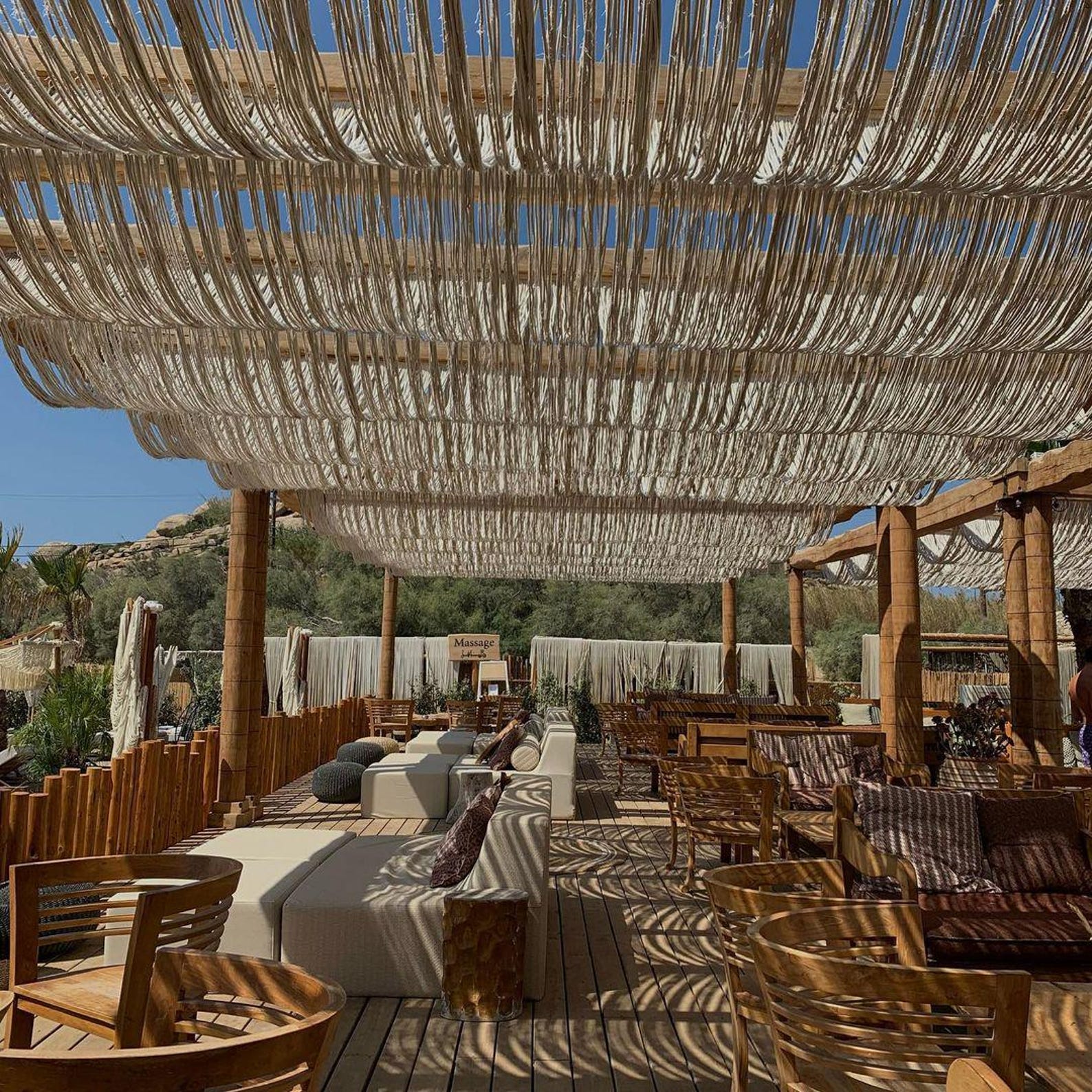 Boho Style Rope Covers - Shade Canopy for Patio , Backyard, Pergola ...