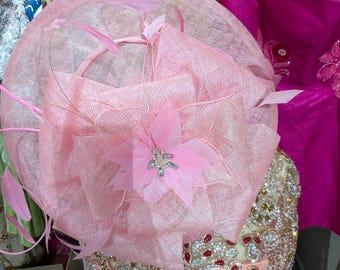 Bubblegum Pink Bow Fascinator Hat for Women – Statement Wedding Guest, Mother's Day, Easter, Valentine’s & Tea Party Formal Event Headpiece