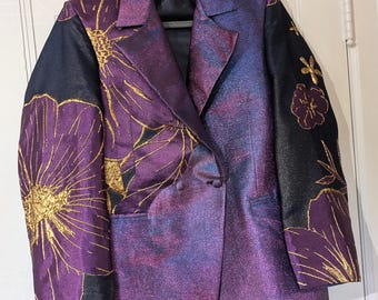 Luxe paarse Starlight-blazerset voor dames, statement tweedelige broekset, formele outfit voor bruiloftsfeest voor dames, Pride-evenement