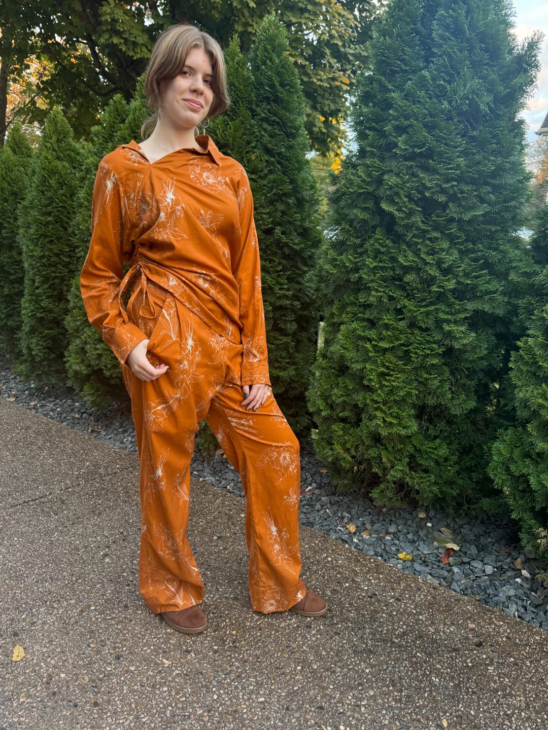 ORANGE PANT COASTAL LINEN main image 1