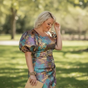 short sleeve derby dress Mini Swing Dress in Derby Black for Women