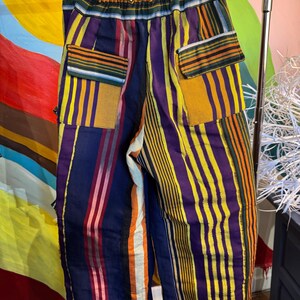 Unisex multicolored Asoke wide leg cargo pants styled for streetwear and casual fashion outfits