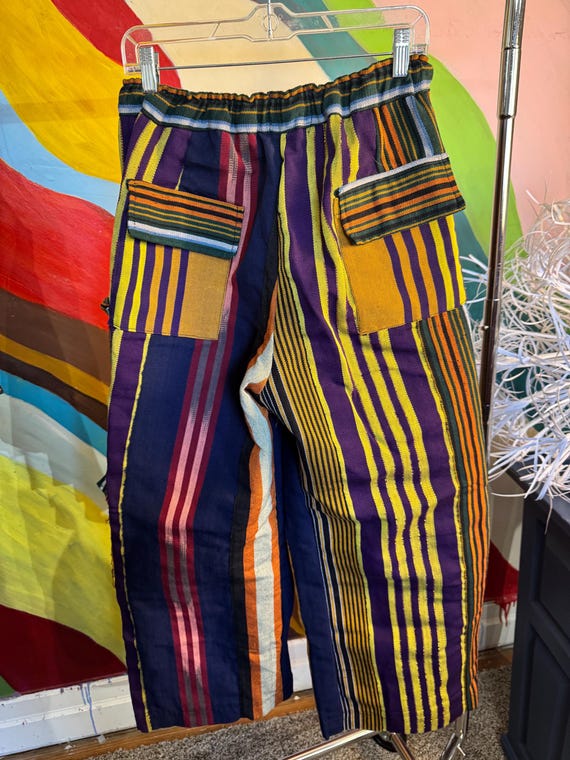 Multicolored Asoke Drawstring Cargo Pants for Unisex Streetwear Lovers, Baggy Wide Leg Pants for Dance, Hip Hop, Active Lifestyle & Nigerian