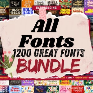 Mega Typeface Bundle - 1200 World&#39;s Most Popular Fonts with 488 Typefaces - Dream of Every Graphic Designer