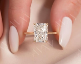 Radiant Cut 4.00CT Lab Grown Diamond Solitaire Engagement Ring – IGI Certified Bridal Proposal