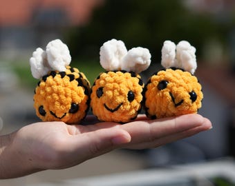 Crocheted bee - handmade plush toy - gift idea