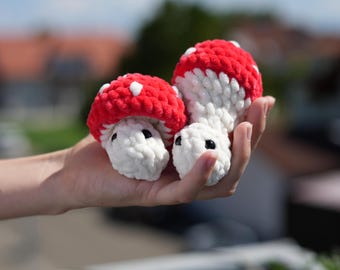 Mini Mushroom Pop crocheted - handmade plush toy - gift idea