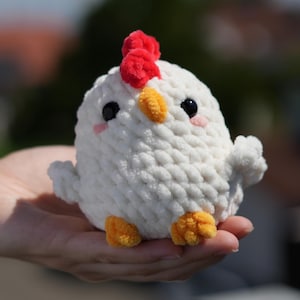 Crocheted chicken - handmade plush toy - gift idea