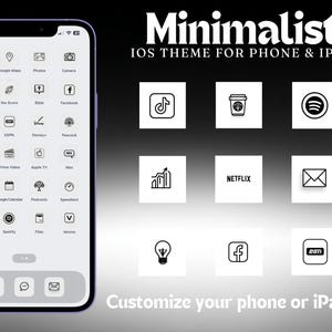 White Icons, iOS Icon Pack, Homescreen Customize Icons, Minimal Icons Pack for iPhone, Icons Bundle, Aesthetic Icons, Android Icon Pack