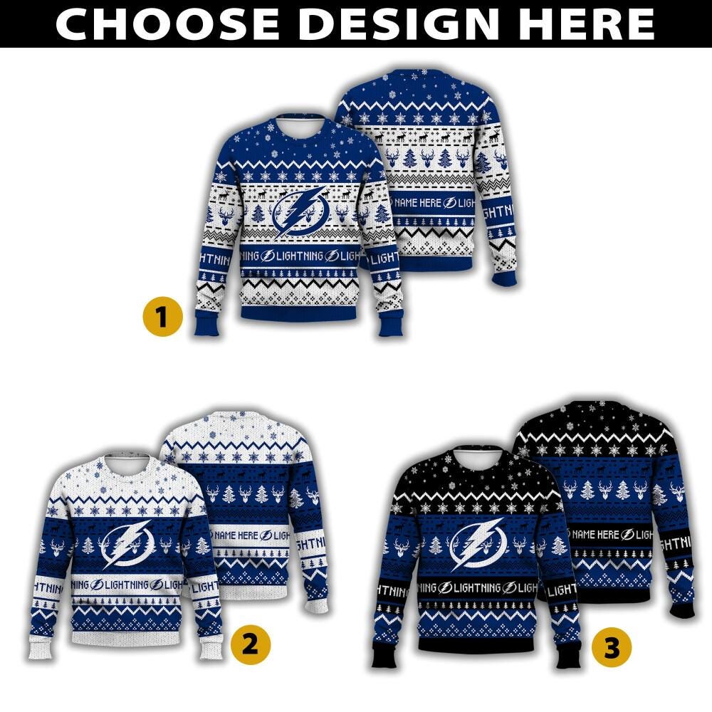 Discover Personalized Tampa Bay Hockey Ugly Sweater Christmas, Ice Hockey Sweater Gift For Fan, Nikita Kucherov Brandon Hagel Fan Shirt