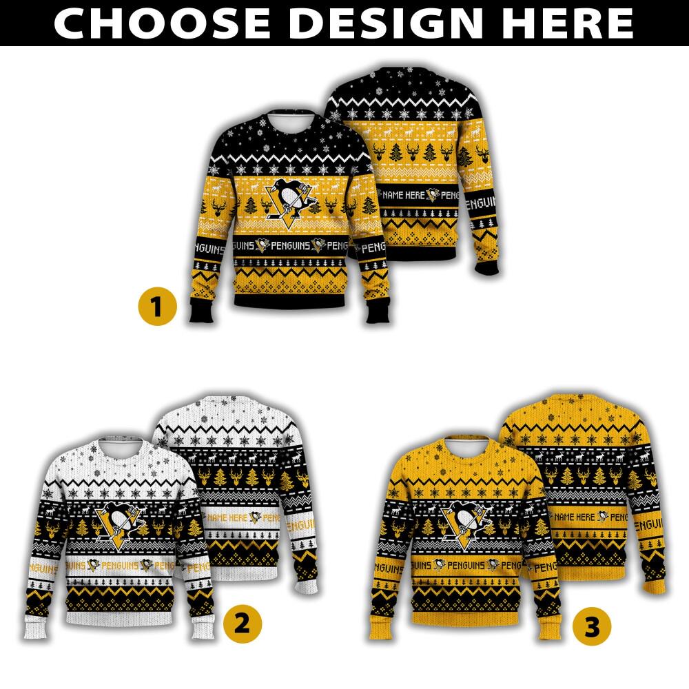 Discover Personalized Pittsburgh Hockey Ugly Sweater Christmas, Ice Hockey Sweater Gift For Fan, Sidney Crosby Evgeni Malkin Fan Shirt