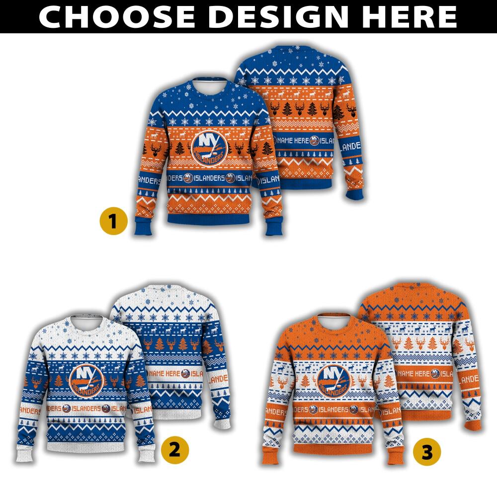 Discover Personalized New York Hockey Ugly Sweater Christmas, Ice Hockey Sweater Gift For Fan, Matthew Schaefer Mathew Barzal Fan Shirt