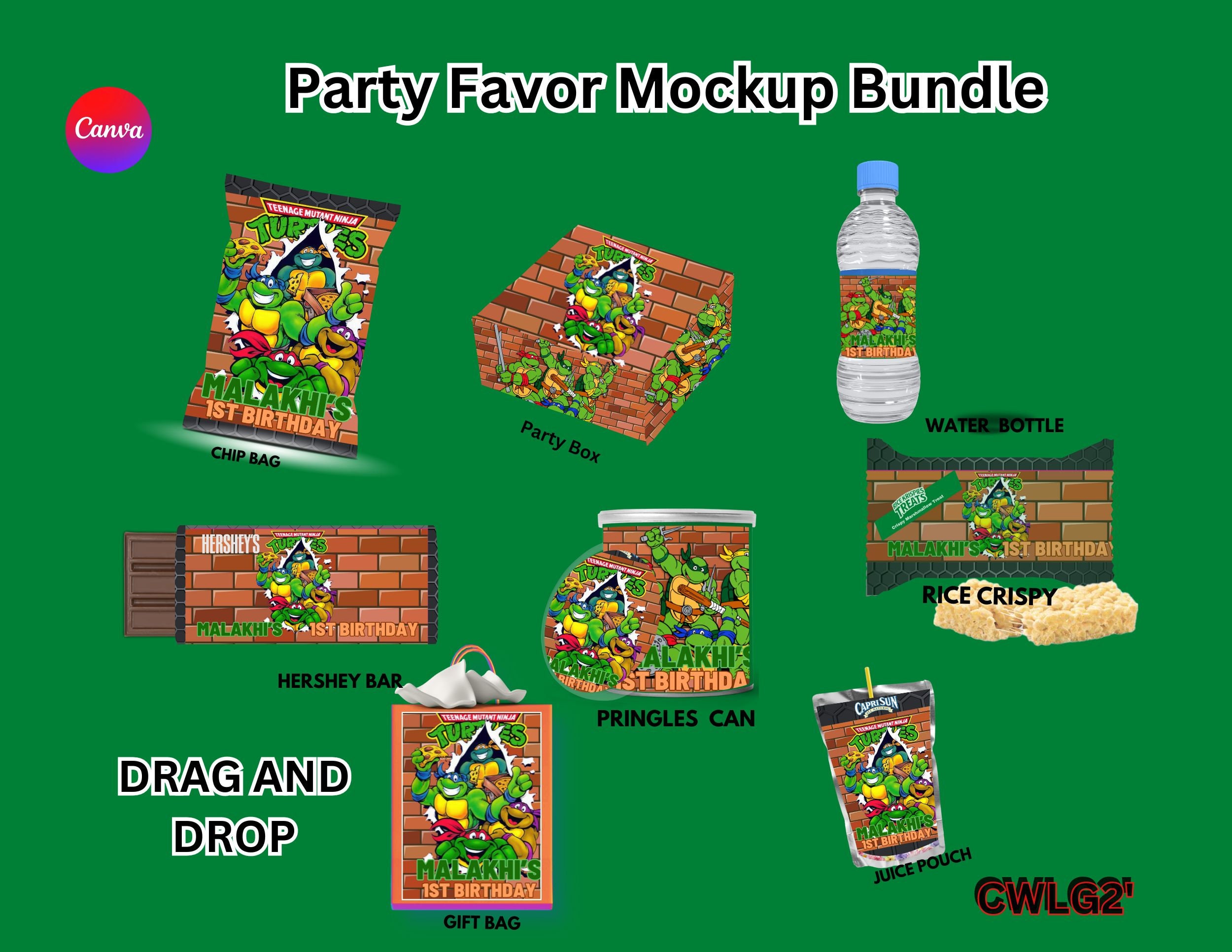 Ninja Turtle Water Bottle Labels - Etsy, image size:2500x1932