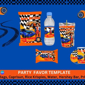 Race Car Party Favor Template Bundle