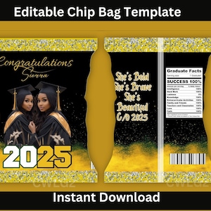 2025 Graduation Chip Bag Template