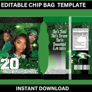 2025 Graduation Chip Bag Template