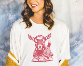 Baby Goat T-Shirt, Funny Animal Lover Tee