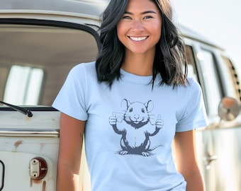Happy Mouse T-Shirt: Positive Vibe Rodent Tee Gift