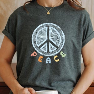 Peace Sign Graphic Tee: Boho Festival Fashion, Summer Outfit
